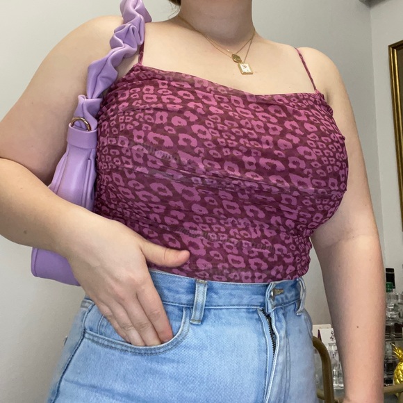 Oh Polly leopard rouched top - Picture 1 of 3